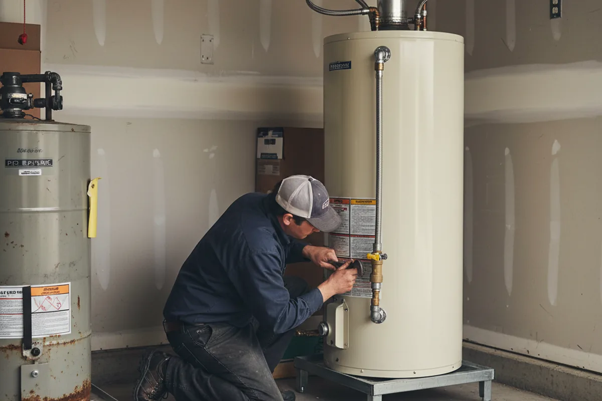 Water heater and shutoff valve replacement in Coolville